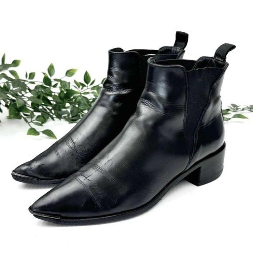 Acne Studios Black Jensen Ankle Boots 6.5